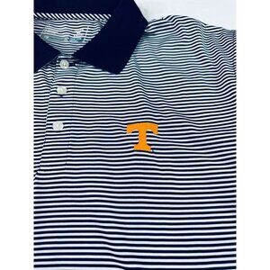 Cutter & Buck Tennessee Volunteers Golf Navy DryTec Striped XXXL 3XL Polo Shirt